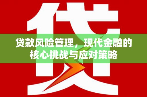 贵阳贷款风险管理，现代金融的核心挑战与应对策略