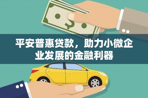 贵阳平安普惠贷款，助力小微企业发展的金融利器